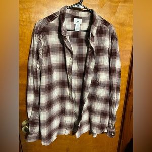 H&M Flannel (Maroon/Cream Colored) SIZE XL